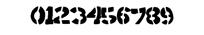 Wobbly Army Stencil By  Regular Font OTHER CHARS