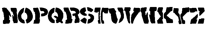 Wobbly Army Stencil By  Regular Font UPPERCASE