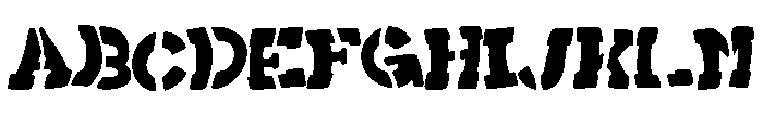 Wobbly Army Stencil By  Regular FONT