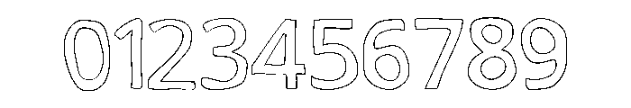 Woblen Outline Font OTHER CHARS