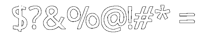 Woblen Outline Font OTHER CHARS