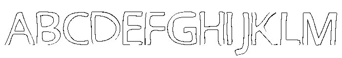 Woblen Outline Font UPPERCASE