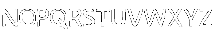 Woblen Outline Font UPPERCASE
