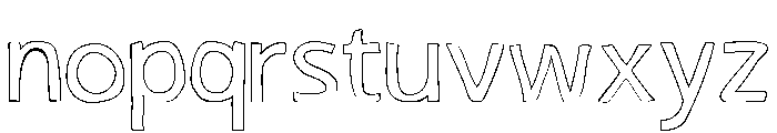 Woblen Outline Font LOWERCASE