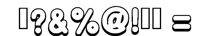 Wonder Outline Regular Font OTHER CHARS