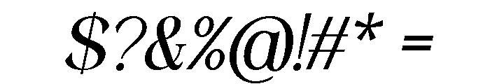 Wonder Society Light Italic Font OTHER CHARS