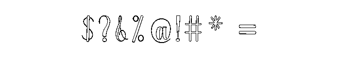 WonderOutline Font OTHER CHARS