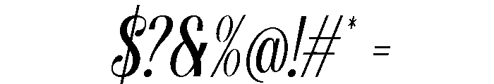 Wondering Miracle Italic Font OTHER CHARS