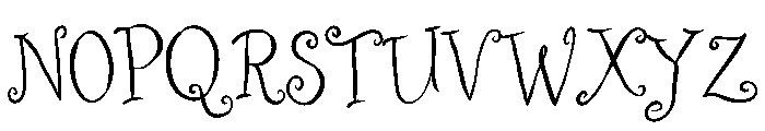 Wonderland Cutesy Font UPPERCASE