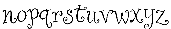 Wonderland Cutesy Font LOWERCASE