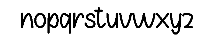 Wonderscript Font LOWERCASE