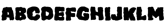 Wonky Block Font UPPERCASE