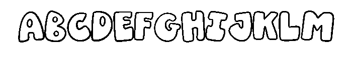 Wonky Cartoon By Squeeb Regular Font UPPERCASE