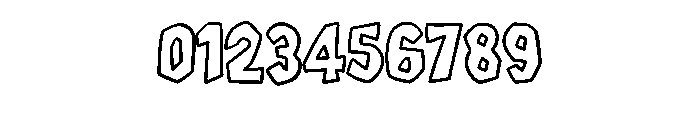 Wonky Graffiti Cutout B Regular Font OTHER CHARS