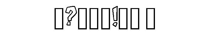 Wonky Graffiti Cutout B Regular Font OTHER CHARS