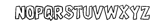 Wonky Graffiti Cutout B Regular Font LOWERCASE