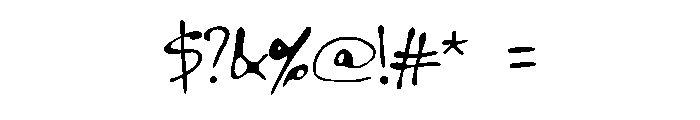 Wonky Ink Regular Font OTHER CHARS
