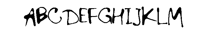Wonky Ink Regular Font UPPERCASE