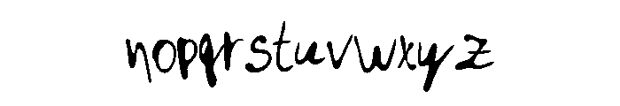 Wonky Ink Regular Font LOWERCASE