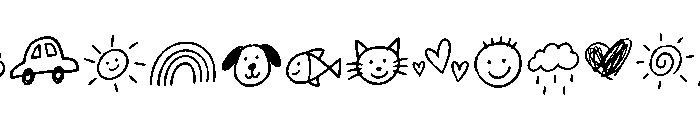 Wonky Wildlings Doodle Extra Font UPPERCASE