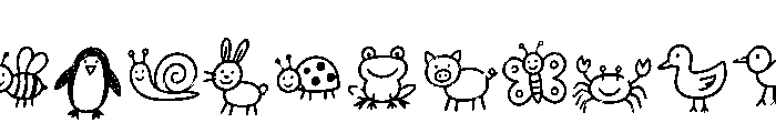 Wonky Wildlings Doodle Extra Font LOWERCASE