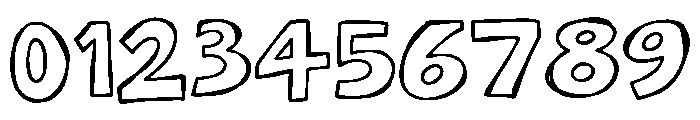 Wonky Wildlings Outline Font OTHER CHARS