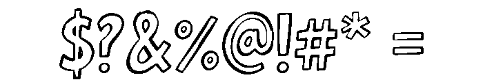 Wonky Wildlings Outline Font OTHER CHARS
