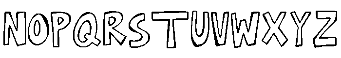 Wonky Wildlings Outline Font UPPERCASE