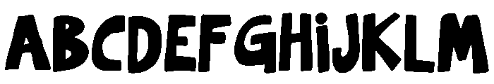 Wonky Wildlings Reguler Font UPPERCASE