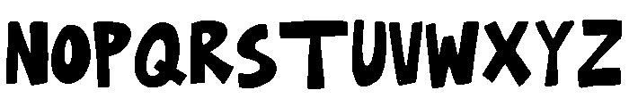 Wonky Wildlings Reguler Font UPPERCASE