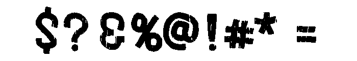 Wood Plank Regular Font OTHER CHARS