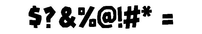 Woodblock Cutter Font OTHER CHARS