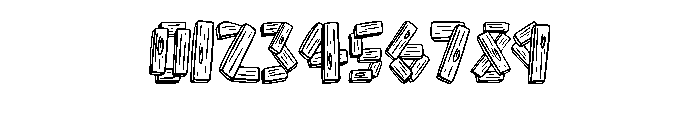 Wooden Planks By Squeeb Regular Font OTHER CHARS
