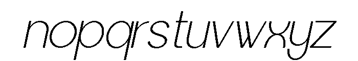 Worgant Light Italic Font LOWERCASE