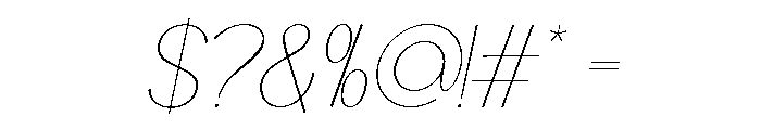 Worgant Thin Italic Font OTHER CHARS