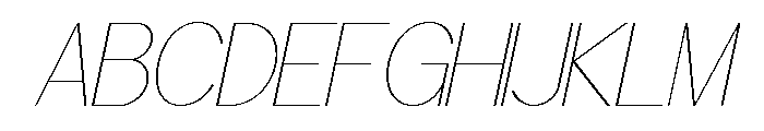Worgant Thin Italic Font UPPERCASE
