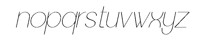 Worgant Thin Italic Font LOWERCASE