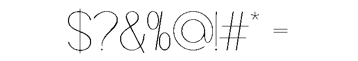 Worgant Thin Font OTHER CHARS