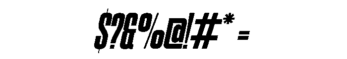 Workout Italic Font OTHER CHARS