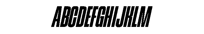 Workout Italic Font UPPERCASE
