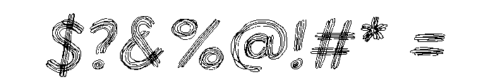 Workprint-ItalicLight Font OTHER CHARS