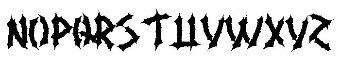 Worry Font UPPERCASE