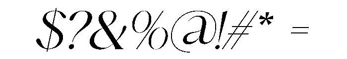 Wosh Oblique Font OTHER CHARS