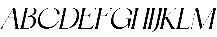 Wosh Oblique Font UPPERCASE
