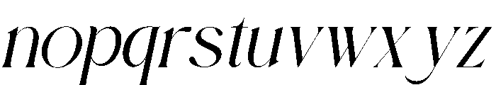 Wosh Oblique Font LOWERCASE