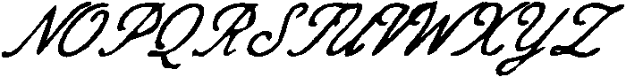 WOR Script Bold Slant otf (700) Font UPPERCASE