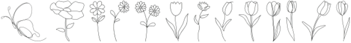 Women And Flower Regular otf (400) Font UPPERCASE