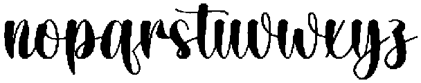 Wonder Gracefull Regular otf (400) Font LOWERCASE
