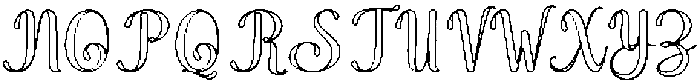 Wonder Outline Bold Regular otf (700) Font UPPERCASE