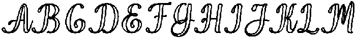 Wonder Outline Bold Slant 6 Regular otf (700) Font UPPERCASE